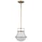 Nuvo Valdora 1-Light Pendant 10 in. Natural Brass White Opal Glass 60/7862 - alternate 7